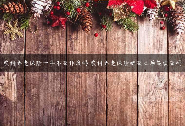 农村养老保险一年不交作废吗 农村养老保险断交之后能续交吗