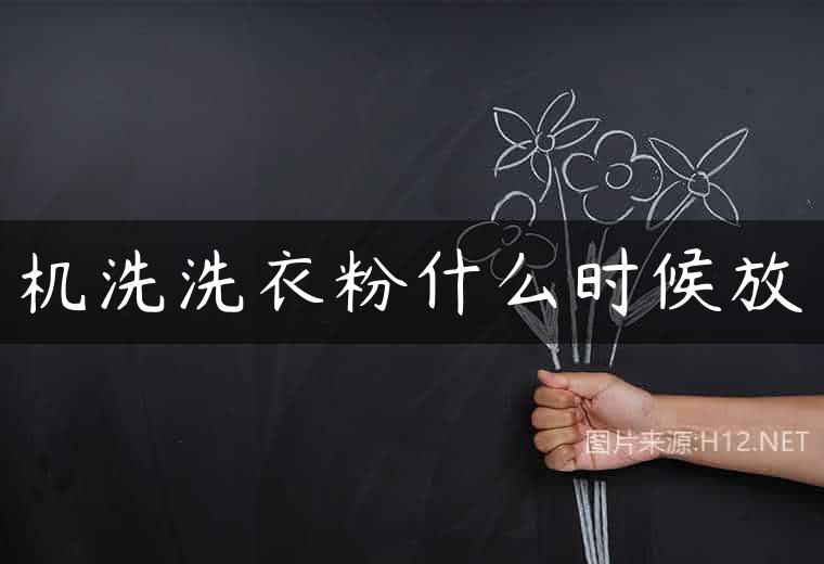 机洗洗衣粉什么时候放