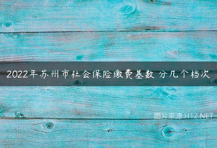 2022年苏州市社会保险缴费基数 分几个档次